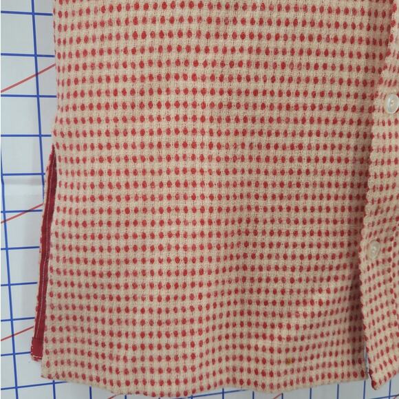 Pendleton Vintage 60s Wool Red Gingham heritage style Short Sleeve Blouse Top - Picture 10 of 12
